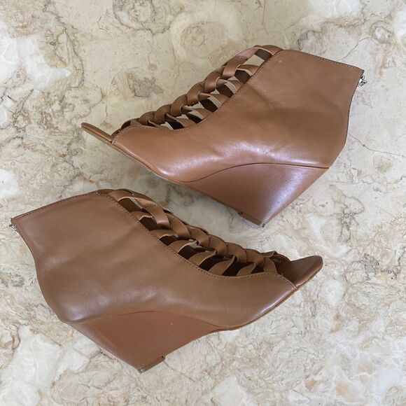 Kelsi Dagger Innis Wedge Leather Boots Booties - Picture 7 of 14